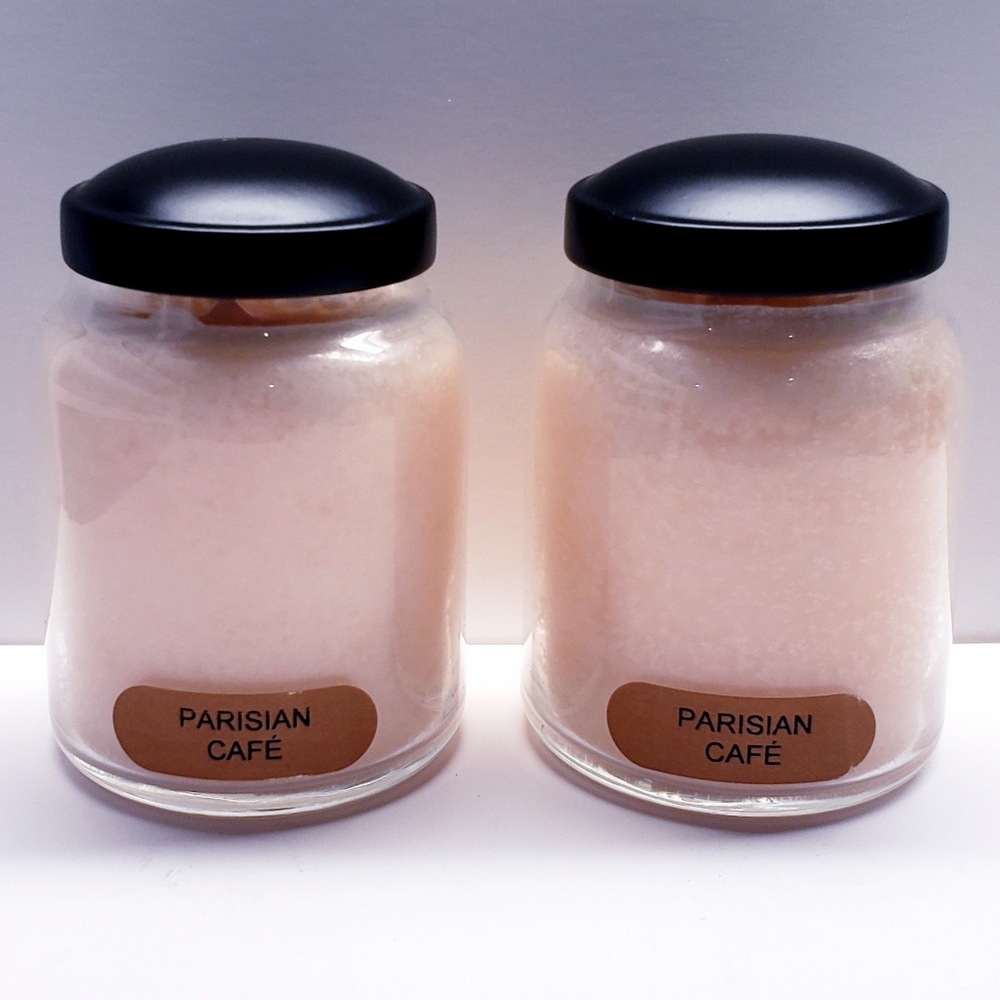 PARISIAN CAFE -A Cheerful Giver Baby Jar Single Wick Candle, 6 oz (2 pcs)